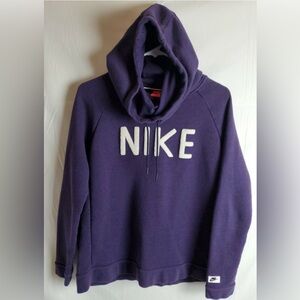 Nike funnel scuba hoodie sweatshirt with Sherpa letter details